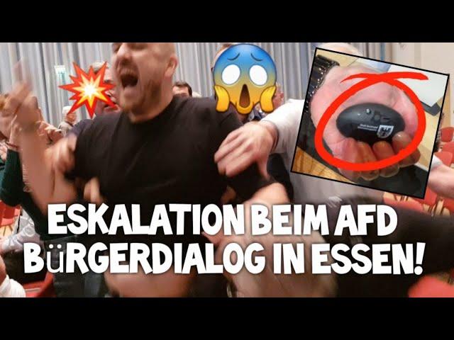 Tumulte ️  ESKALATION  Störungen ️ Beleidigungen 🫣 bei Bürgerdialog AfD Essen  Philharmonie NRW