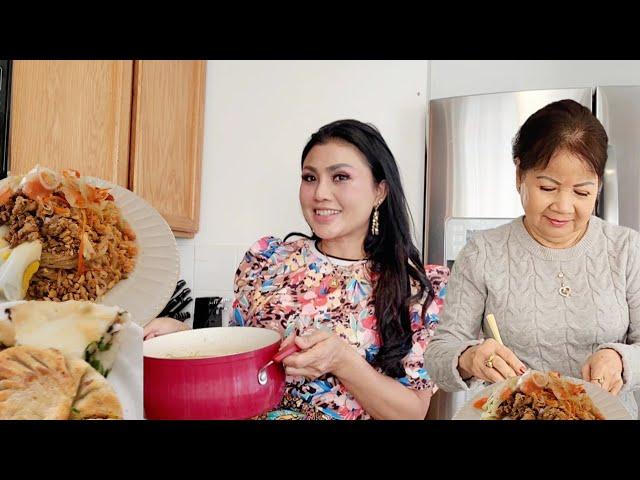 Making Cambodian Foods at Mom's house.