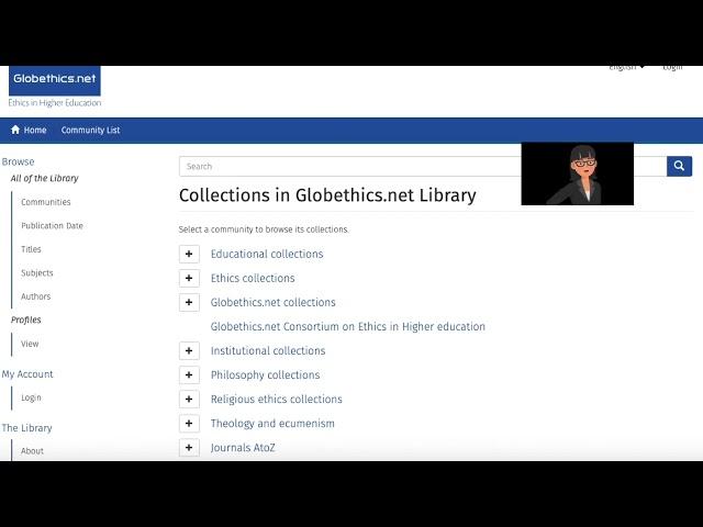 How to find Collections in the Globethics.net Library