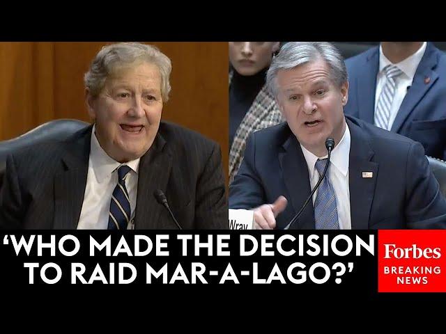 BREAKING NEWS: John Kennedy Questions FBI's Wray About Raid On Mar-A-Lago