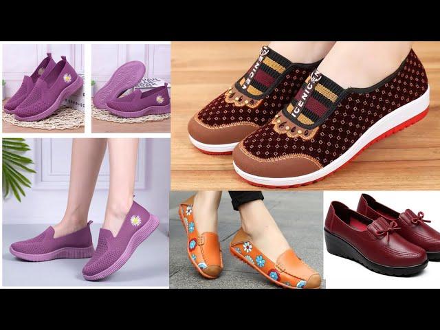 LOAFER JOGGING SPORTS SHOE DESIGN FOR LADIES WITH PRICE SNEAKER CANVAS MORNING WALK SLIP ON FOOTWEAR