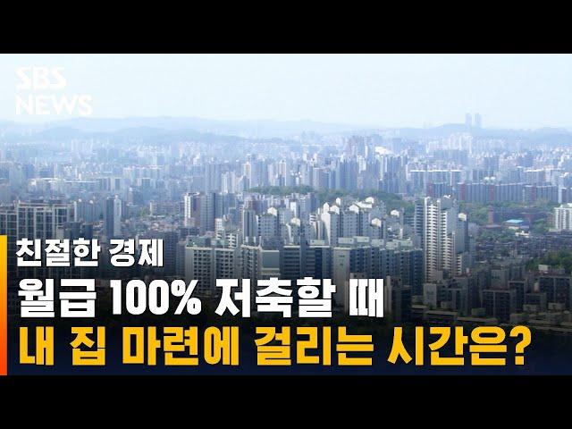 월급 100% 저축할 때, 집 사려면 걸리는 시간은? / SBS / 친절한 경제