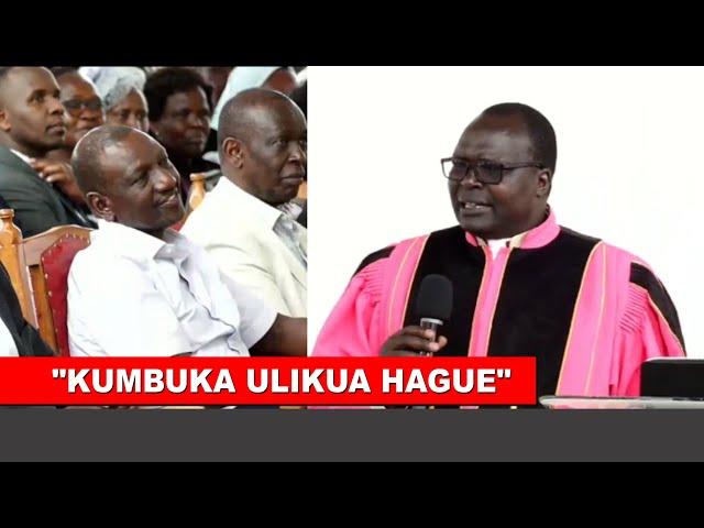 DRAMA!! Listen to what this fearless Kalenjin Bishop told Ruto face to face today in Uasin Gishu!