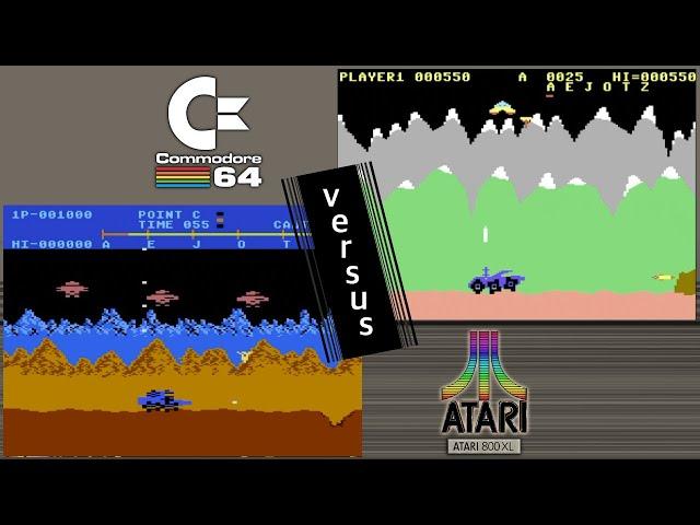 C64 vs. Atari 800XL - 8 games from 1983