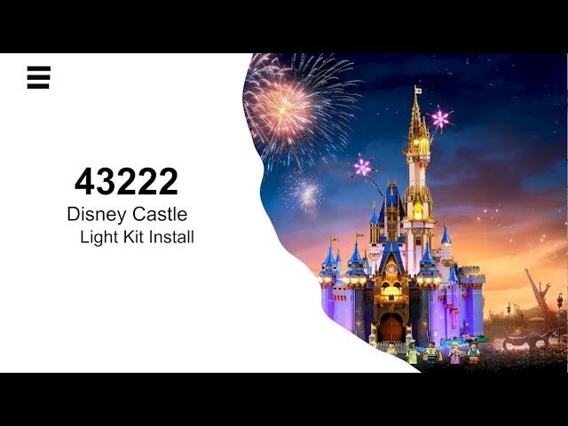 Install Lightailing Light Kit For Lego Disney Castle 43222