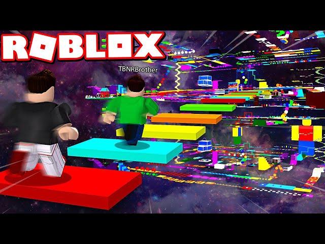 ROBLOX *INSANE* RAINBOW SPEED OBBY RACE vs MY LITTLE BROTHER!