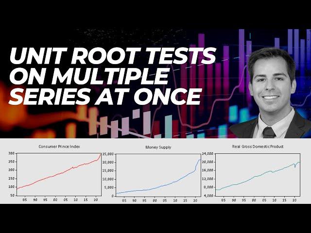 Test for Unit Roots on Multiple Time Series at Once EViews