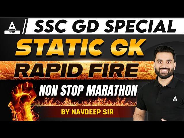 SSC GD 2024 | SSC GD Static GK By Navdeep Sir | SSC GD Marathon Class