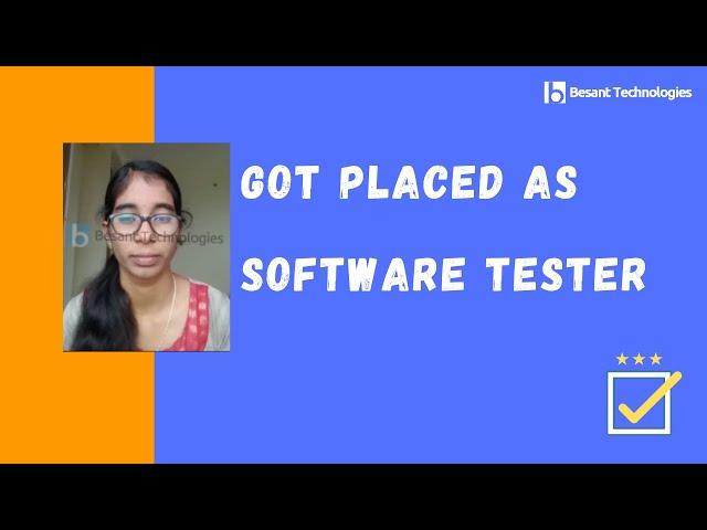 Besant Technologies BTM Placement Review | Mounika  Got Placed | Best Software Testing Course BTM