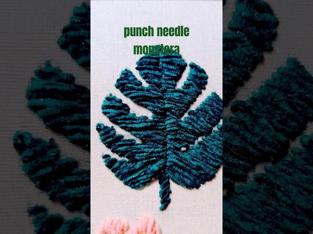 Magical Monstera Leaf Come to Life With Punch Needle Art#punchneedle #punchneedleart #monsteraplant