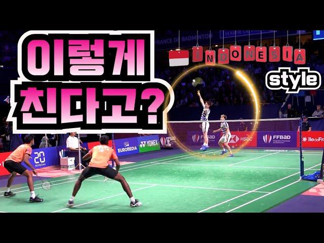 Indonesia's Sukhamuljo, Gideon's irregular badminton style!