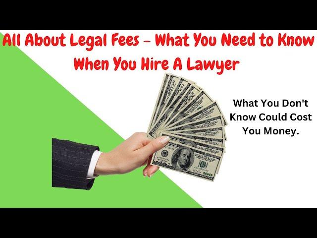 Everything You Wanted to Know About Legal Fees, But Didn't Want to Pay $400 an Hour To Find Out