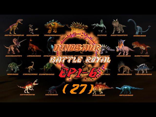 Dinosaur Battle Royal  ALL 1 - 6 #dinosaursbattles #dinosaur #dinosaurs #jurassicworld