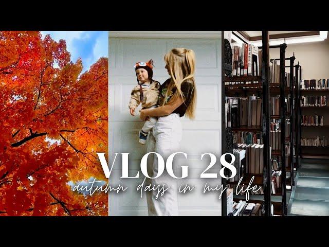 Cozy Autumn Days...  || VLOG 28 || Library Visit, Cafe Date, Fall Leaves, & Morning Routine