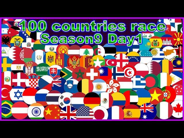 [Season9 Day1] 100 countries 39 stages marble point race | Marble Factory 2nd