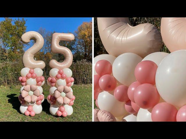 Balloon Stack Tutorial - 25th Birthday Balloons