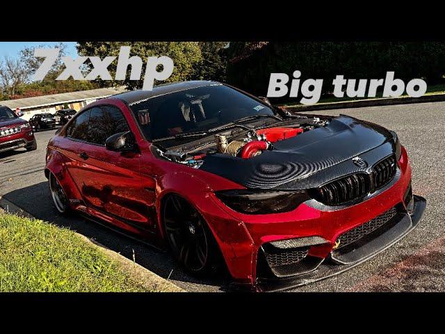 we stuck a big turbo out our m4 competition hood!