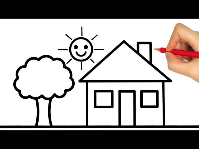 HOW TO DRAW A HOUSE EASY