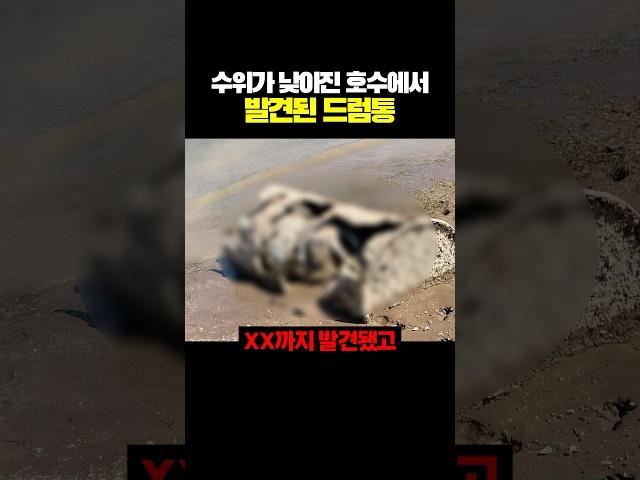 수위가 낮아진 호수에서 발견된 것