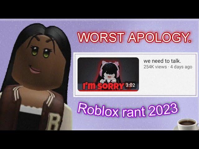 @uwucutesingle made the *WORST* apology. | Roblox drama/rant 2023 (read desc)