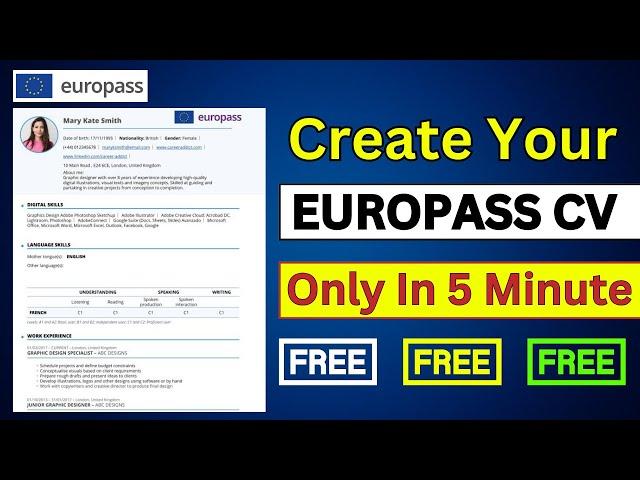 Free Europass Cover Letter and Cv for Europe | Public Engine