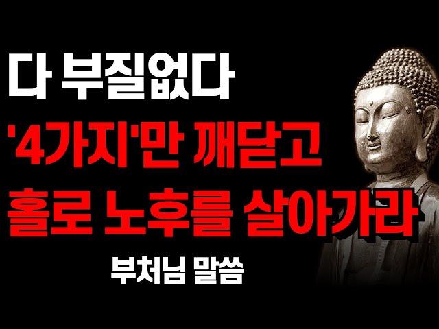 홀로 남겨진 사람을 보며 비웃던 행인에게 90대 인생 선배가 던진 한마디 | 행복한 노후  | 부처님 말씀 I 석가모니 I 처세술 I 인생조언 I 명언 I 오디오북 I 철학