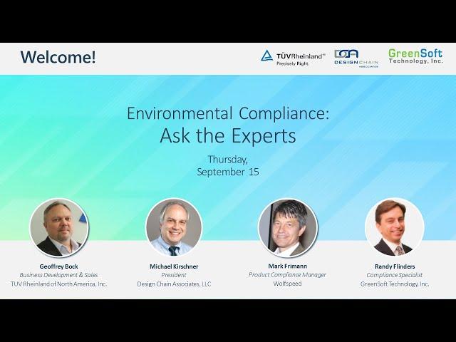 Environmental Compliance: Ask the Experts Webinar