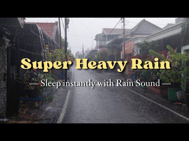 Super Heavy Rain and Beautiful rain in village life | Sleep instantly with the sound of Rain