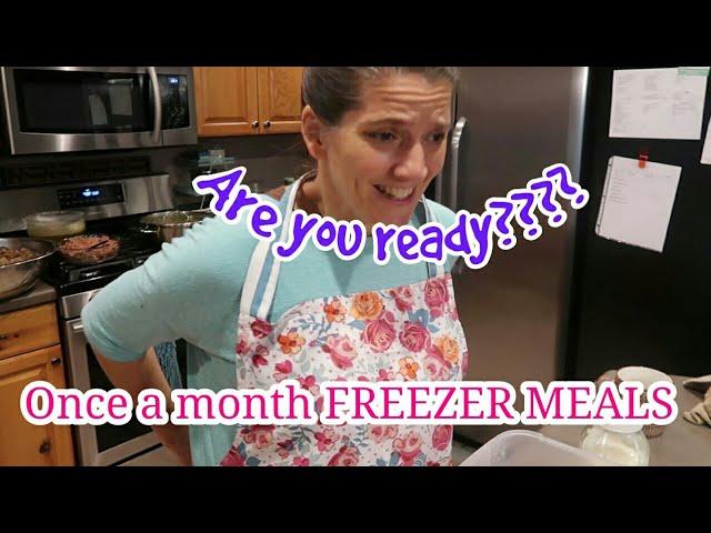 My BIGGEST Large family Once a month FREEZER MEALS video EVER!!!