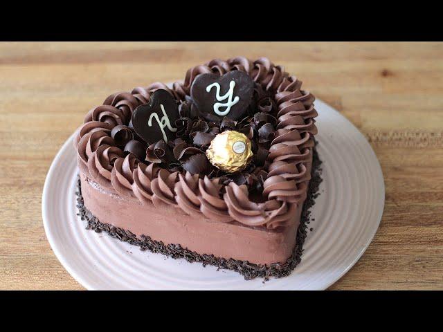 How to make Heart Shape Chocolate Cake without Pan | Valentines Day Ideas | Moistest cake