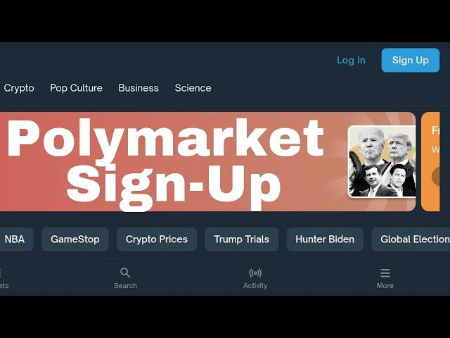 How To Sign Up In Polymarket For Free 