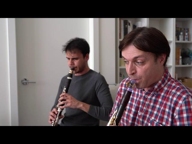 J. S. Bach: Invention No. 10. Jose Franch-Ballester & Bernardino Assunçao, clarinets.