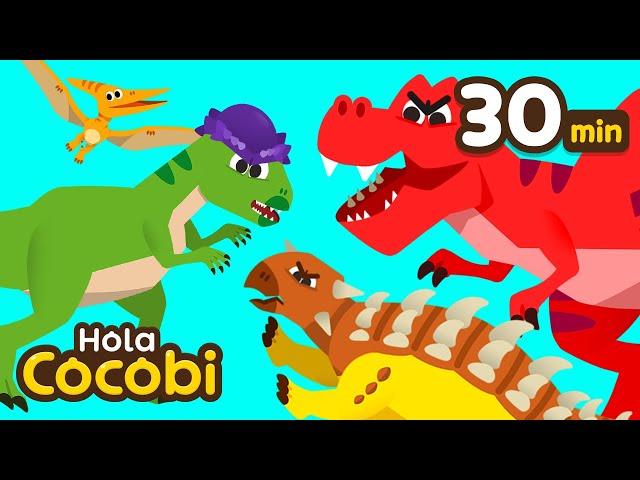 Scary Dinosaurs Compilation | Tyrannosaurus Rex and More! Cartoon & Song for Kids | Hello Cocobi