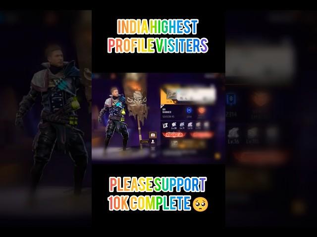 india highest profile visiters in free fire #shorts #short