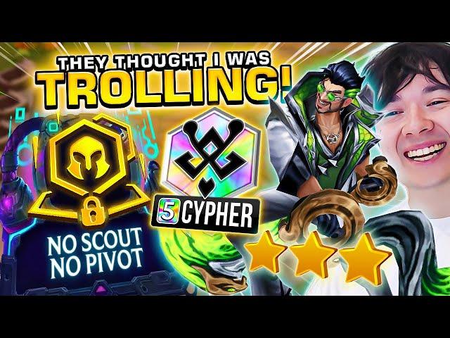 I Played The Riskiest Game Of TFT And Picked NO SCOUT NO PIVOT With CYPHER?! I Set 14 TFT
