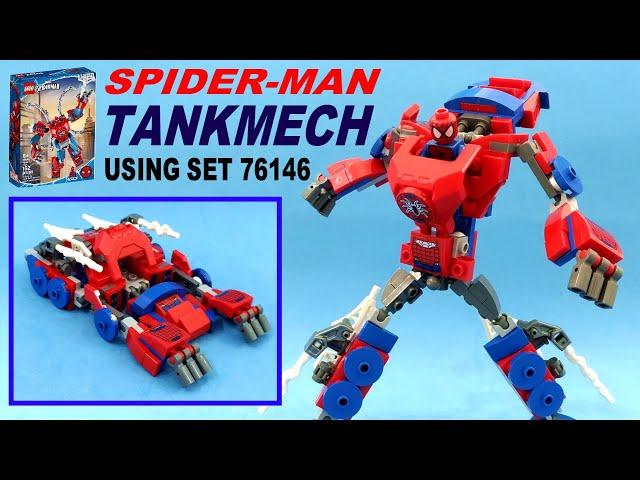 Tutorial: lego 76146 spider-man mech alternate design   Transformer tank mech