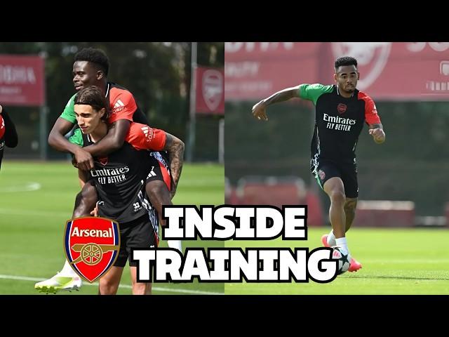 Inside Training - Riccardo Calafiori and Bukayo Saka are both involved in Arsenal training today 