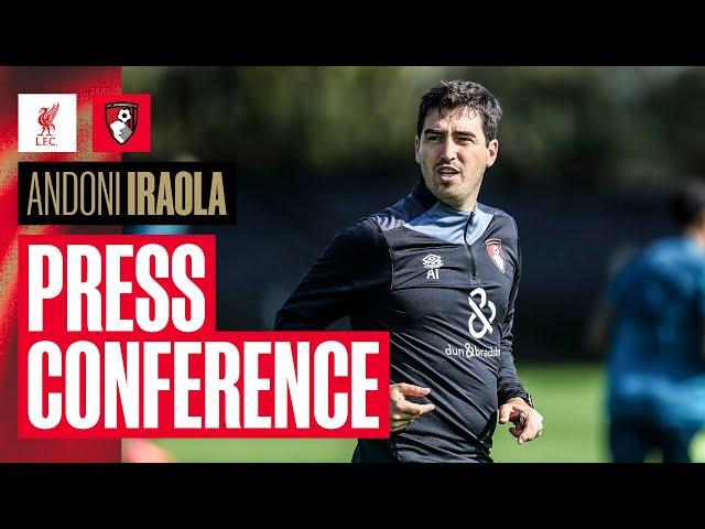 Press conference: Iraola on Arne Slot's Liverpool, their physicality and Anfield test