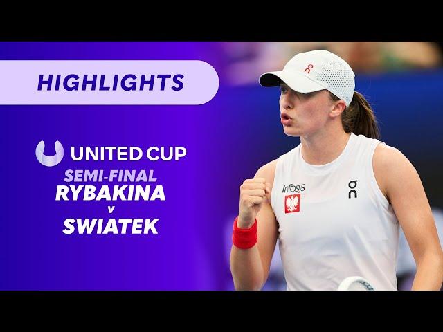 Elena Rybakina (KAZ) v Iga Świątek (POL) - United Cup Highlights | Wide World of Sports