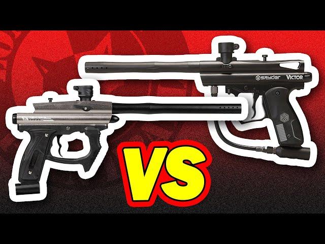 HK Army SABR vs Spyder Victor Paintball Gun Comparison | Lone Wolf Paintball Michigan