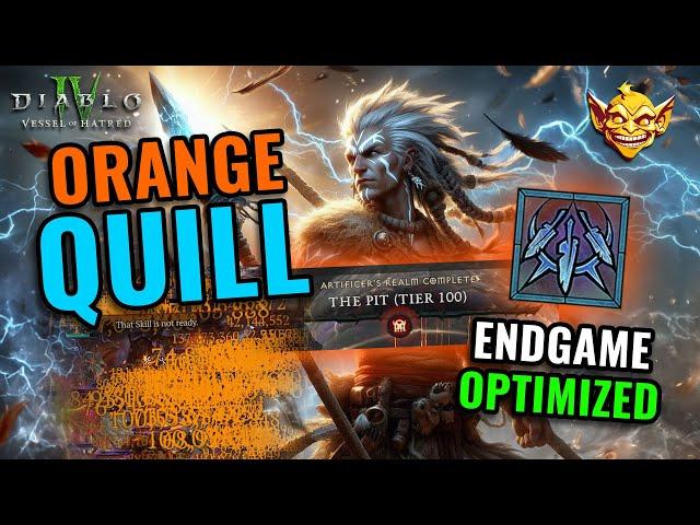 ORANGE QUILL - Actual STRONGEST Diablo 4 Spiritborn Build - TRILLION DPS