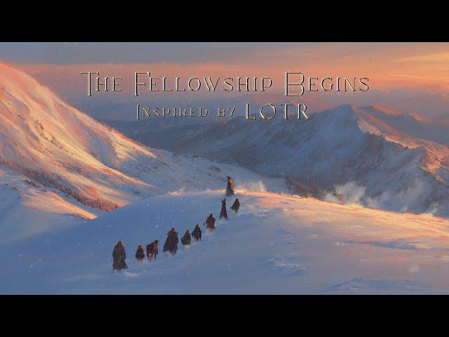 The Fellowship - An Epic Winter Journey | LOTR Ambient Music