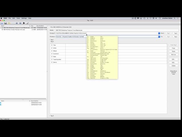 A quick basic look at using KID3 to add tags to WAV files