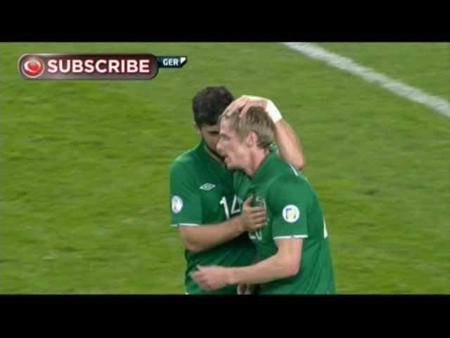 Diving header for Andy Keogh as Ireland score consolation in Germany thrashing