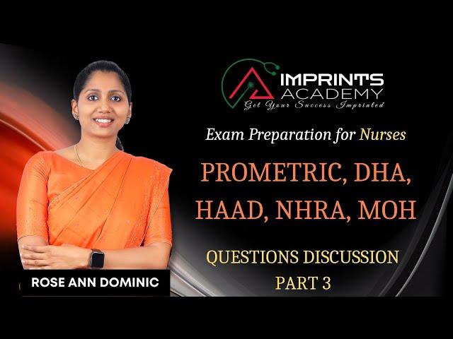 PROMETRIC, DHA, HAAD, MOH QUESTIONS DISCUSSION