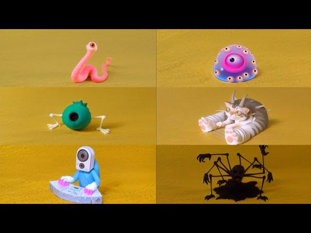 Demented Dream Island Error Monsters in 3D ( AI Generated ) ~ My Singing Monster