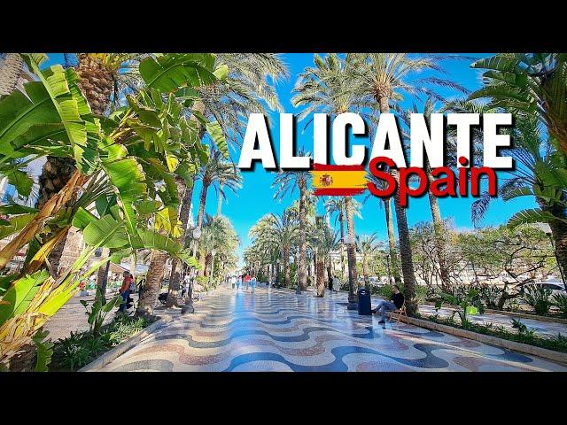 Winter in Spain  Alicante Walking Tour [4k] Part 2: Top beautiful places and beach walk