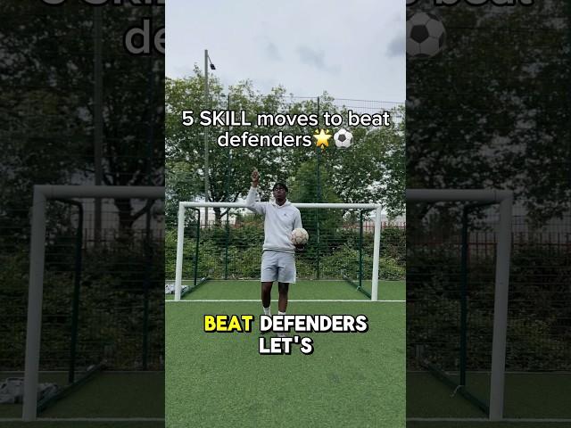 5 SKILL moves to beat defenders  #football #soccer #shorts