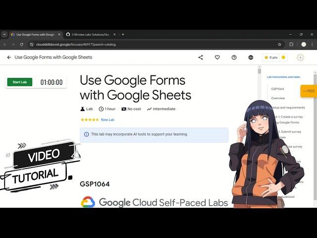 Use Google Forms with Google Sheets | #qwiklabs | #GSP1064