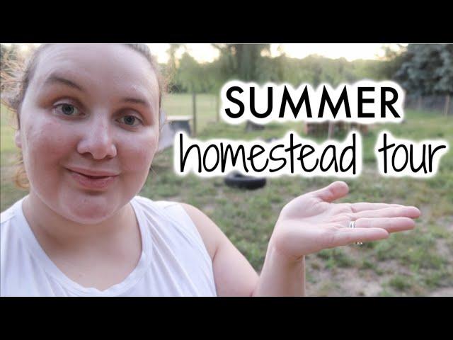 3 ACRE HOMESTEAD TOUR | SUMMER GARDEN AND HOMESTEAD TOUR